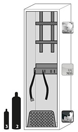 Шкафы для газовых баллонов, 50 и 10 л, 30 мин G-Classic-30