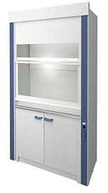 Шкаф вытяжной для работы c ЛВЖ, ш. раб. пов. 120 см, керамогрнит, 1 подъемный экран